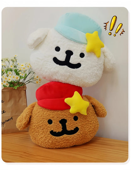 65cm Big Size Maltese Line Hat Dog Cartoon Anime Plush Stuffed Doll Toy Cute Room Bolster Sleeping Pillow Plushies Holiday Gifts