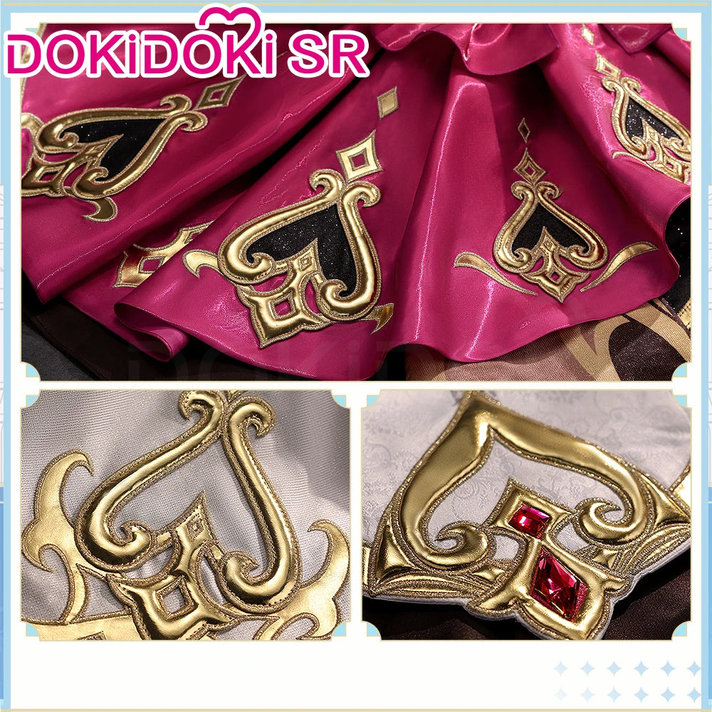IN STOCK Escoffier Cosplay Costume Game Genshin Impact DokiDoki-SR Women Fontaine Costume Escoffier Cosplay Tail Wig