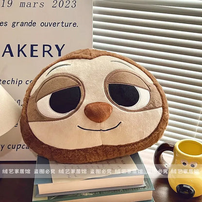 Cartoon Animal Zootopia Cushion Blanket Comfortable Soft Bed Back Cushion Nick Judy Fox Rabbit Leopard Cushion Blanket Car Gift