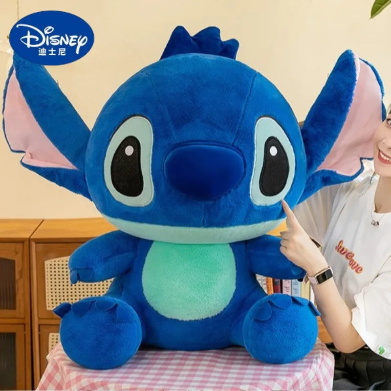 45/60/80CM Super Big Size Disney Stitch Anime Plush Stuffed Doll Kawaii Room Decoration Plushies Children's Pillow Holiday Gifts