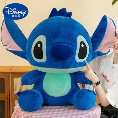 45/60/80CM Super Big Size Disney Stitch Anime Plush Stuffed Doll Kawaii Room Decoration Plushies Children's Pillow Holiday Gifts
