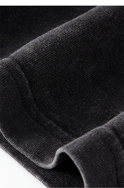 ZODF Men's Summer Batik Washed 250gsm T Shirts Retro Vintage Unisex Basic Loose Solid Cotton T-Shirt Brand Tops 2024 New HY0753