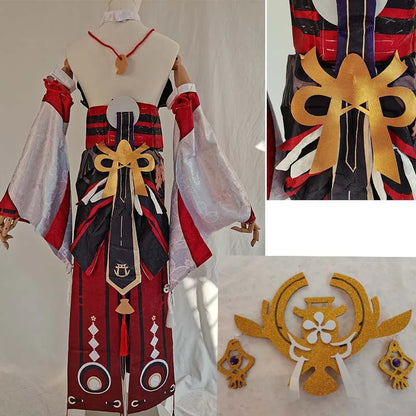 HOMCHEE TRENDS Genshin Impact Yae Miko Cosplay Set Adult Cotton Polyester