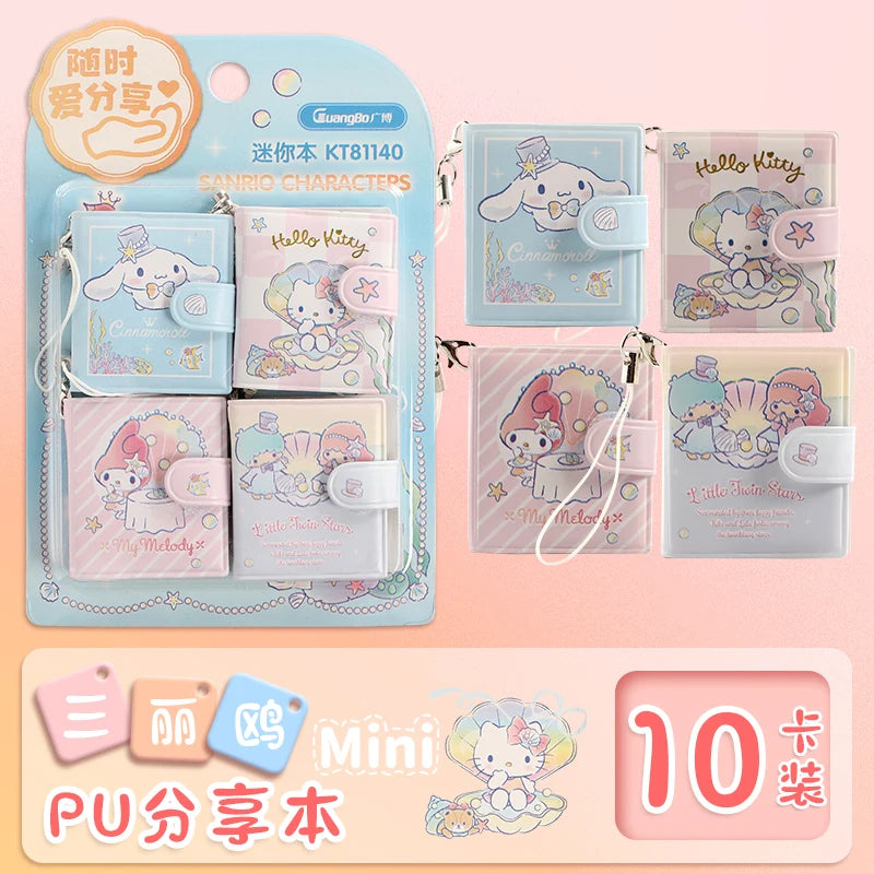 Sanrio Cartoon Mini Notepad Kawaii My Melody Kuromi Cinnamoroll Notebook Portable Pocket Hand Book Stationery Students Supplies