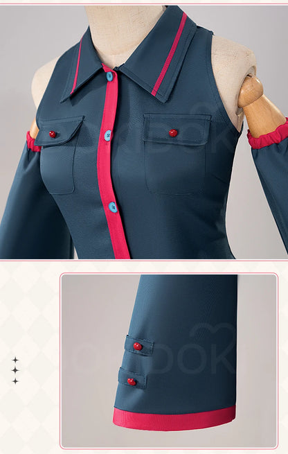 IN STOCK Tetoo Kasanee Cosplay Costume Game Cosplay【S-2XL】DokiDoki-N Women Suit Blue Uniform Tetoo Cosplay Plus Size