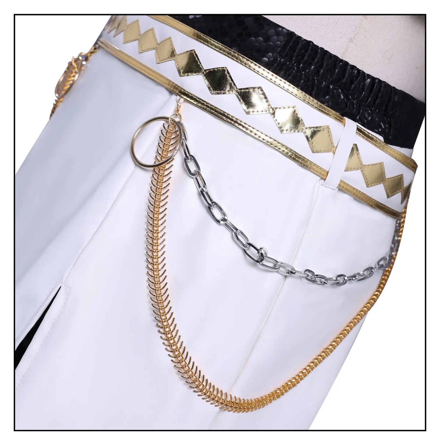 KPop Demon Hunters Zoey Cosplay Costume Black Gold Skirt Huntrix Golden Outfit Earrings Headwear Halloween Party for Women Girls