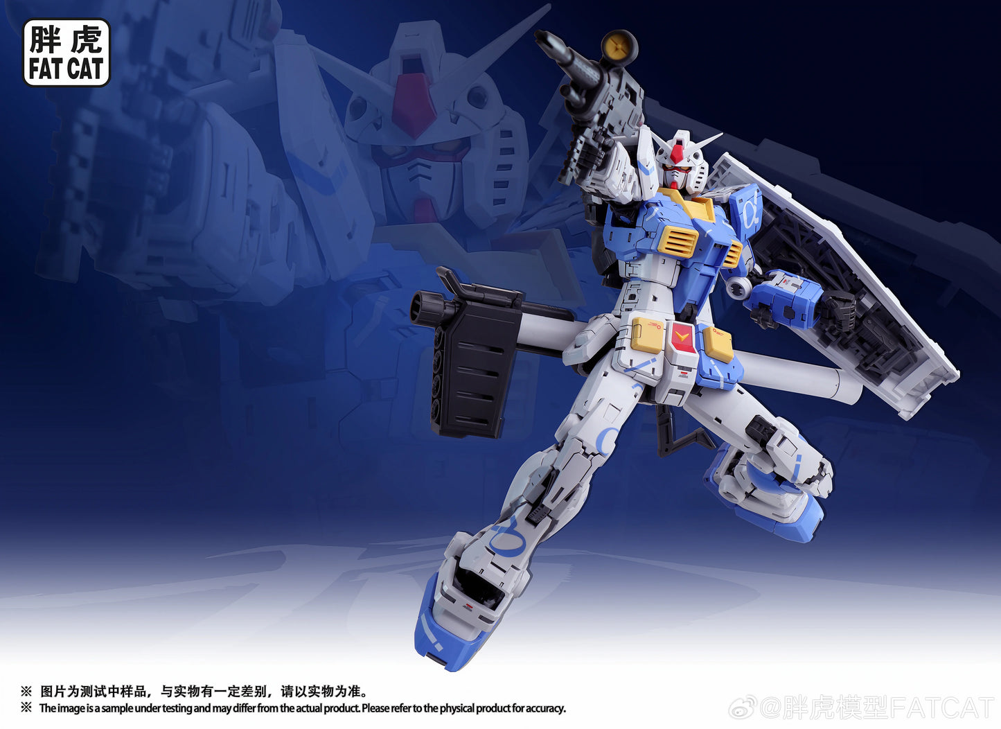 FAT CAT Model RX-78-2 2.0 RG 1/100 Kuryu Kenichi Color Assembly Model Kit Toy Asano Blue Action Figure Plastic Gifts
