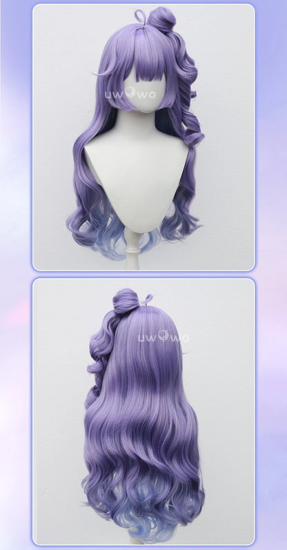UWOWO Unicorn Wig Game Azurr Lanee Unicorn (Retrofit) Cosplay Wig Women Long Hair With Ponytail Purple Wig Hair