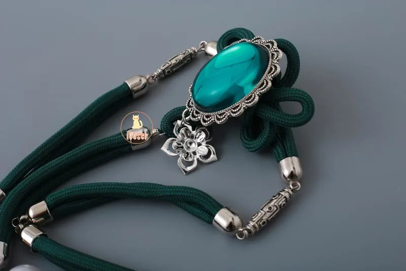 Anime The Apothecary Diaries Maomao Cosplay Costume La Clan Princess Green Dress Earrings Halloween Party for Women Girls iCoser