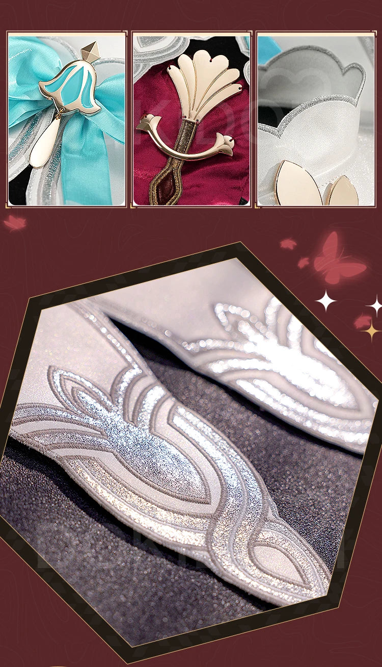 IN STOCK Hyacine Cosplay Costume Game Honkai: Star Rail DokiDoki-SR HSR Women Cute Amphoreus Hyacine Cosplay Wig