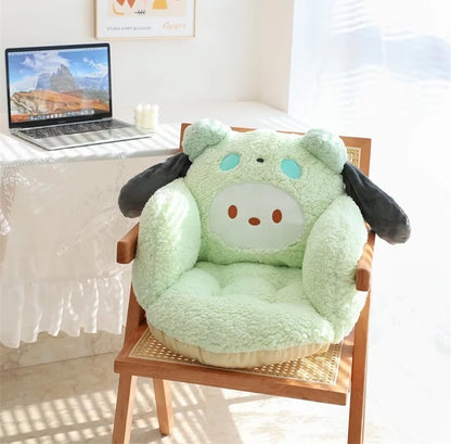 Comfortable Kuromi My Melody Seat Cushion Warm Buttocks Soft Stuffed Anime Cinnamoroll Back Sitting Cushion Chair Non-slip