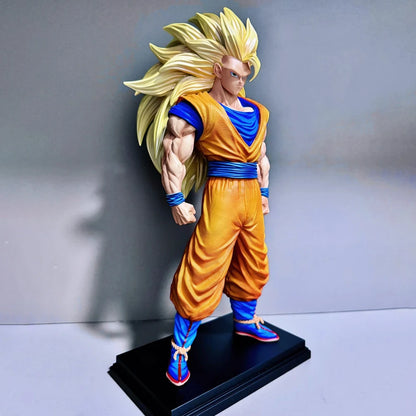 34cm Jt Statue Dragon Ball Son Goku Figurine Ssj3 Goku Figurine Super Saiyan 3 Goku Figures Decor Anime Figure Gk Statue Model