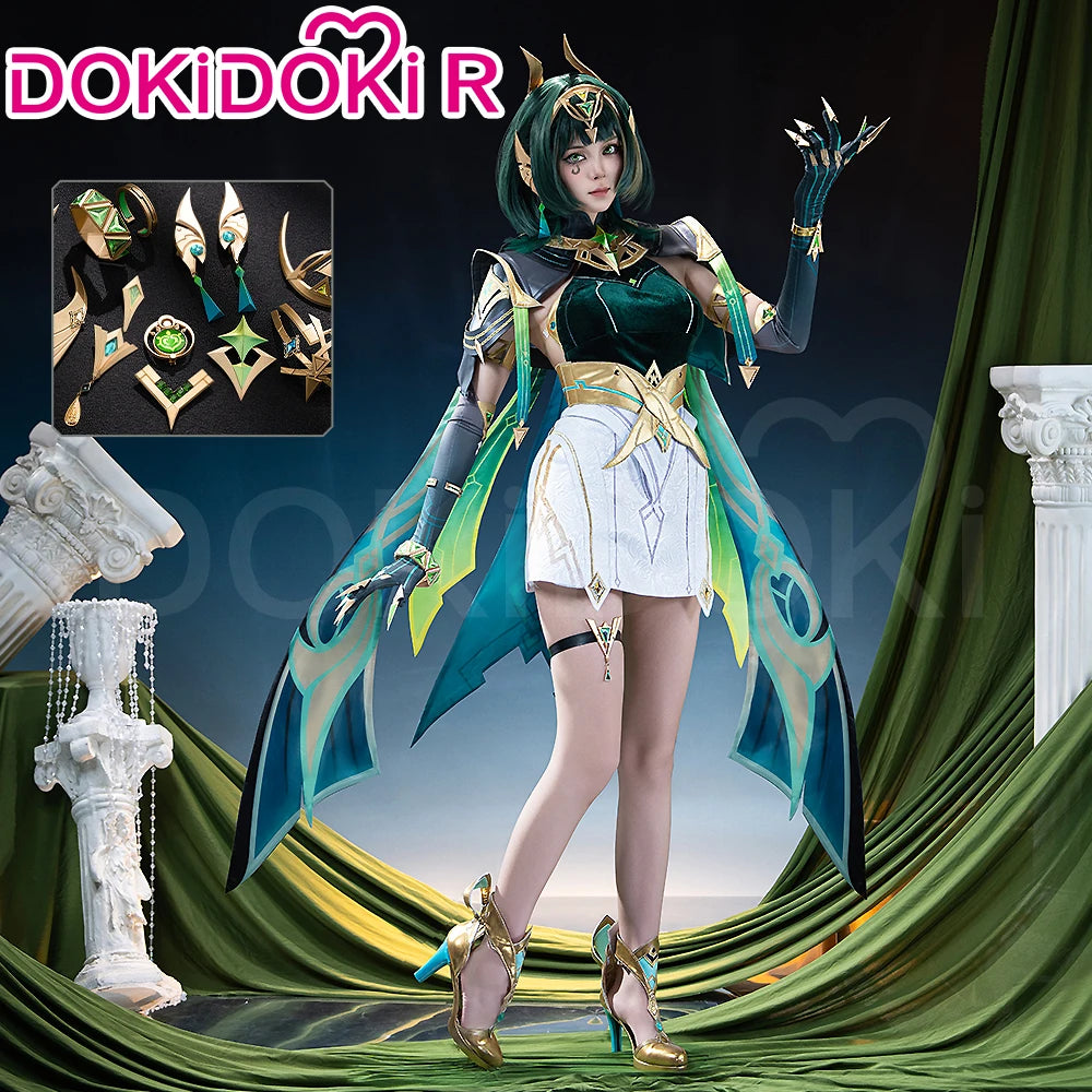 IN STOCK Nefer Cosplay Costume Genshin Impact Song of the Welkin Moon【XS-2XL】DokiDoki-R Nod-Krai Christmas Dress Plus Size