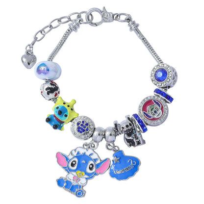 New Disney Stitch  24-Grid Christmas Countdown Calendar Blind Box - Alloy Bracelet Gift Set For Halloween & Xmas