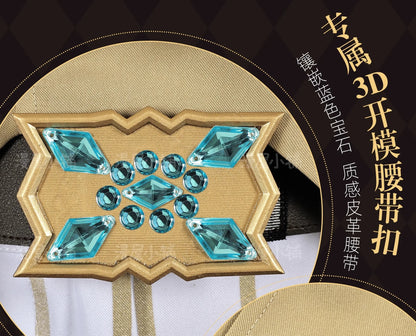 Identity V Prospector Cosplay Costume Wig Norton Campbell Uniform Hat Glasses Gambler in The Spotlight Halloween Women Men Props