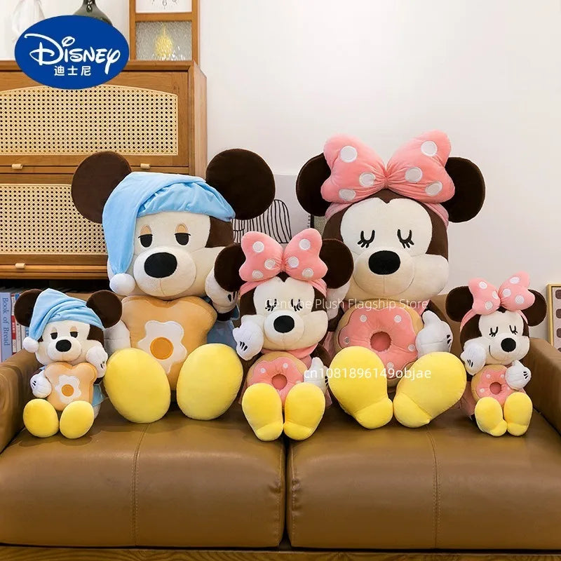 60/80/100cm Big Size Mickey Mouse Anime Plush Stuffed Doll Minnie Mouse Plushies Disney Pillow Peluche Ornaments Children's Gift