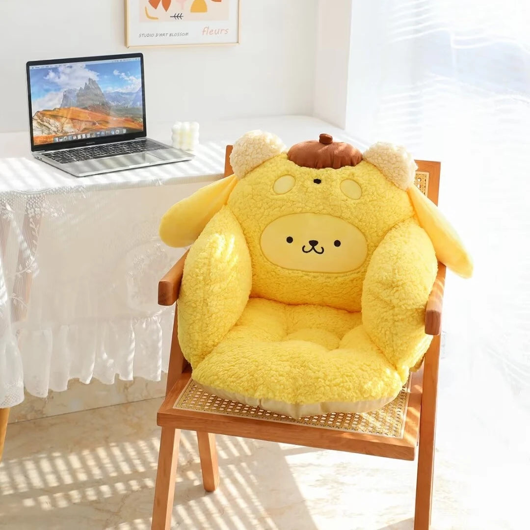 Comfortable Kuromi My Melody Seat Cushion Warm Buttocks Soft Stuffed Anime Cinnamoroll Back Sitting Cushion Chair Non-slip