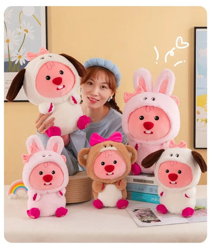 33-60cm/ Kawaii Original Anime Cartoon Plush Toy Little Beaver Rock Animal Serie Cute Plush Doll Interior Decoration Kids Gift