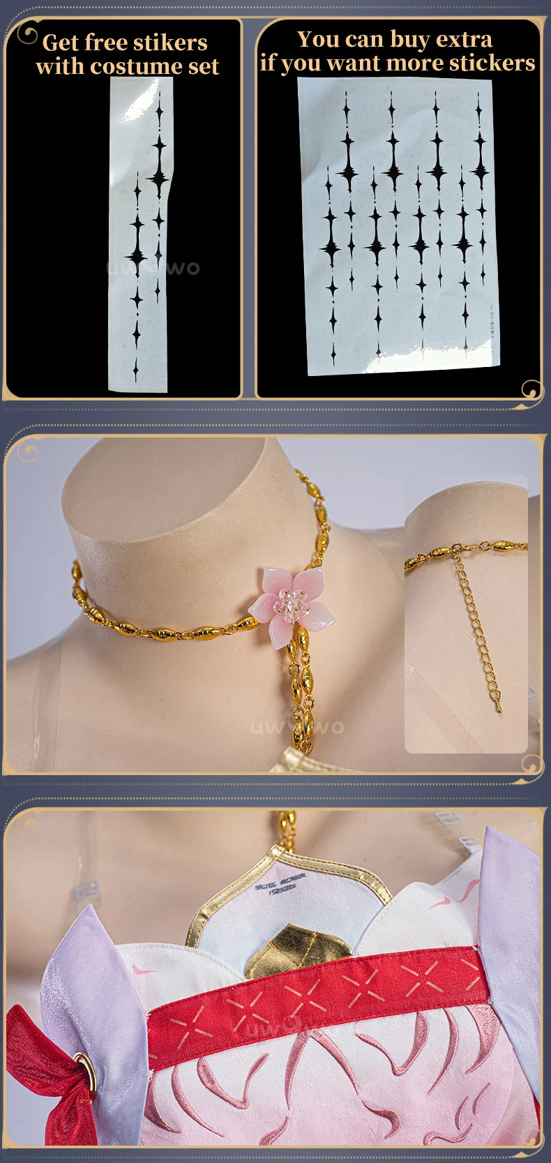 LAST BATCH UWOWO Jinhsi Cosplay Game Wuthering Waves Jinhsi Peach Blossom Cosplay Costume Dress Halloween Costume