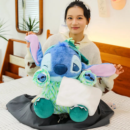 New 50cm Disney Cartoon Dinosaur Pajamas Stitch Plush Toy Body Pillow Cushion Sleeping Doll Room Decoration Toy Birthday Present