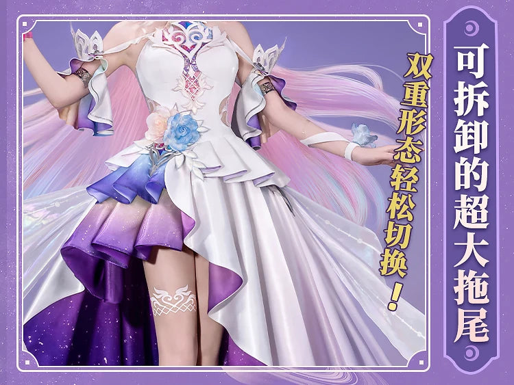 Honkai Star Rail Cyrene Cosplay Costume Wig Dress Headwear New Skin Outfit Elysia Amphoreus Halloween Party Women Girls Props