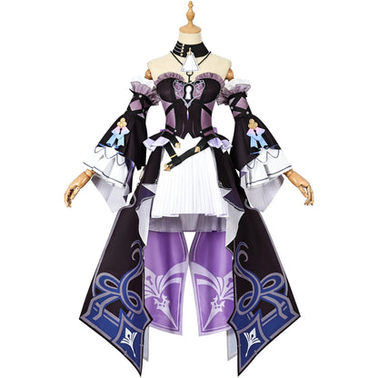 Honkai Star Rail The Herta Cosplay Costume Wig Dress Hat Uniform Headwear Necklace Halloween Party for Women Girls Carnival Prop