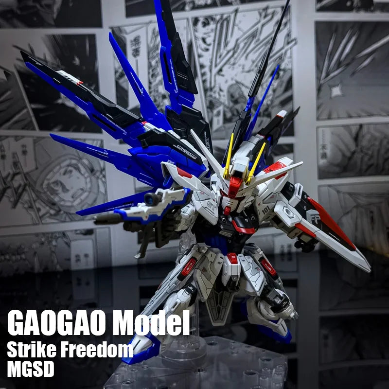 In Stock GAOGAO Strike Freedom Mgsd Assembly Model Kit Toy Ice Blue Color Transparent Version Action Figures Robot Model Mecha