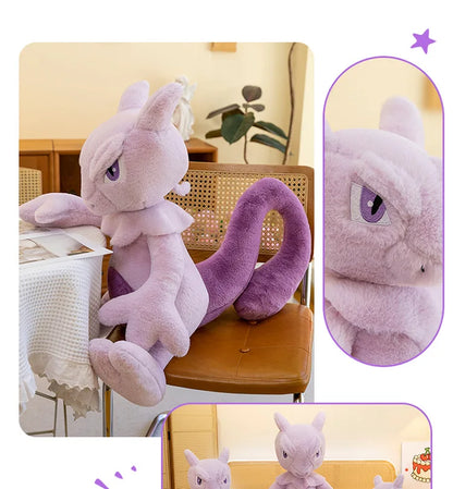 35/85cm Mewtwo Pokemon Plush Toys Large Anime Doll Pillow Cartoon Mew Pokémon Plushie Kawaii Stuffed Gift for Kids Birthday