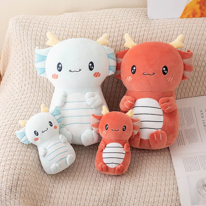 18-30cm Kawaii Stuffed Animal Axolotl Peluches Super Soft Cute Baby Newt Lovely Hug Pillow For Kids Girl