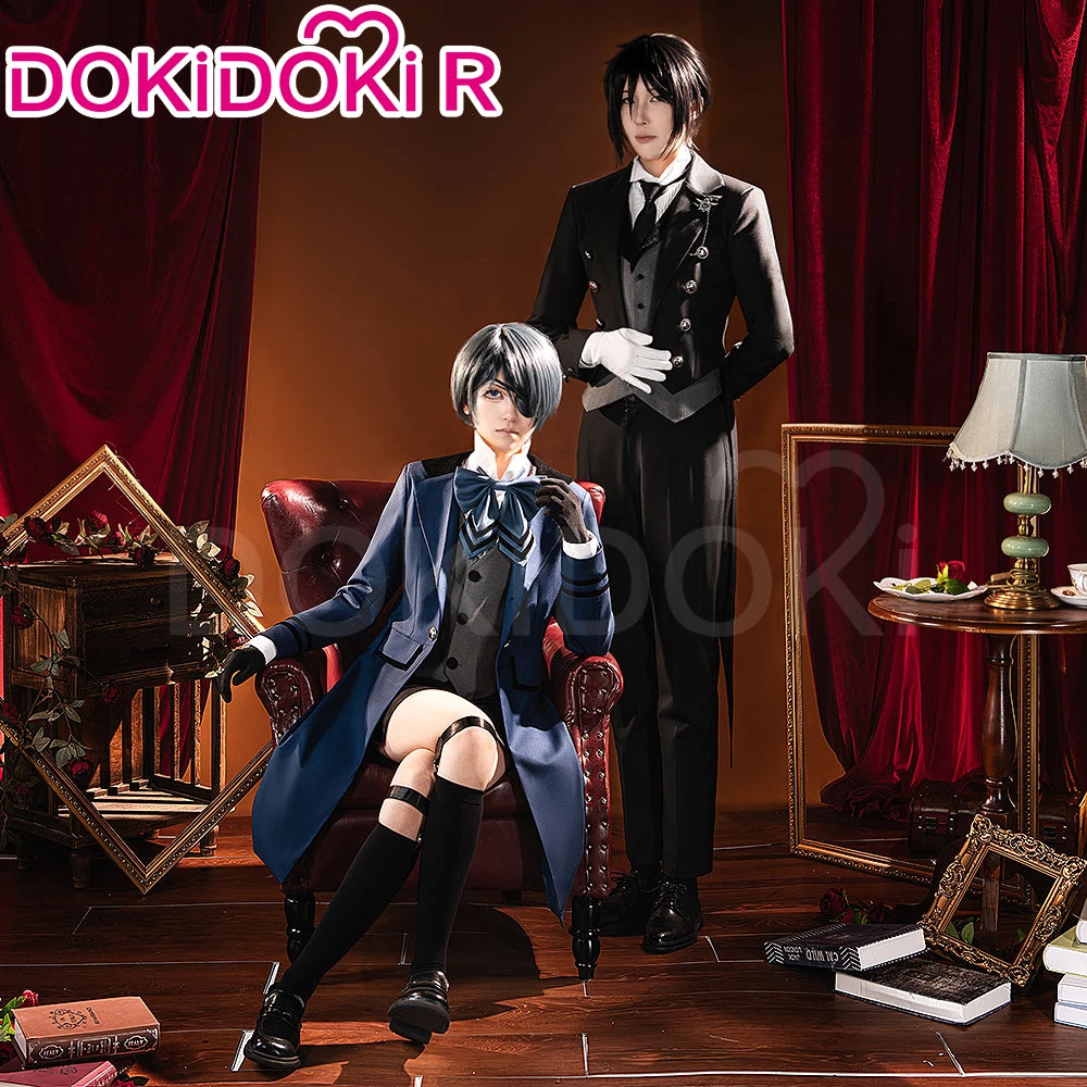 IN STOCK Ciel Sebastian Cosplay Costume Anime【S-3XL】DokiDoki-R Men Halloween Uniform Ciel Cosplay Plus Size