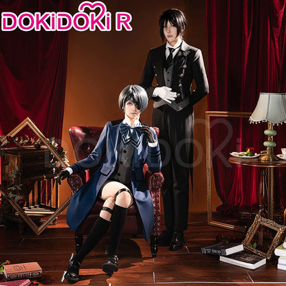 IN STOCK Ciel Sebastian Cosplay Costume Anime【S-3XL】DokiDoki-R Men Halloween Uniform Ciel Cosplay Plus Size