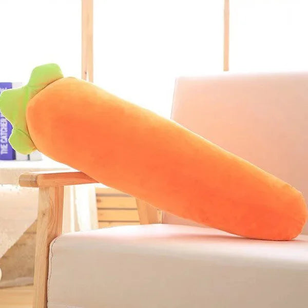 90/110cmKawaii Simulation Carrot Plush pillow toy Cute Soft Stuffed Vegetable Carrot Pillow Doll for Kids girl boy birthday Gift