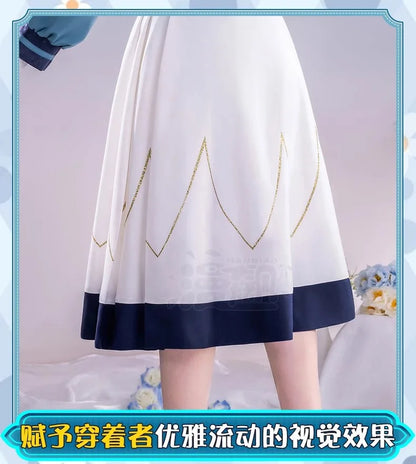 Anime Secrets of The Silent Witch Monica Everett Cosplay Costume Dress College Uniform Headwear Halloween Party for Women Girls