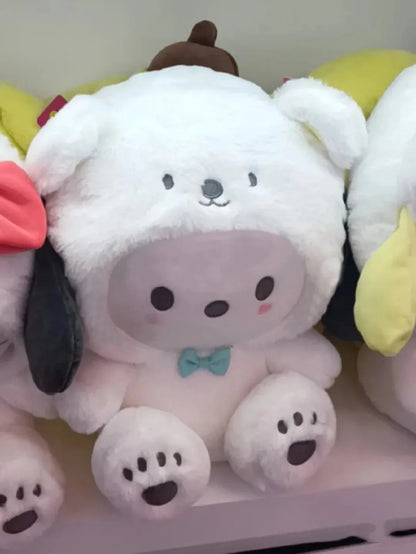 2026 20CM Sanrio Plushies Set - Hello Kitty Cinnamonroll Kuromi Pochacco Stuffed Doll Cute Children's Birthday Gift Toys