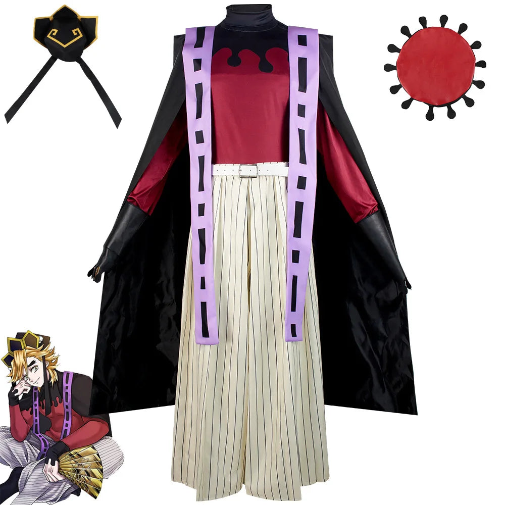 Kimetsu No Yaiba Douma Cosplay Costume Set Polyester