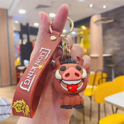 Anime Cartoon Disney Keychain Mickey Mouse Minnie Figure Keychains Donald Duck Piglet Key Chain Model Kids Toys Children Gift