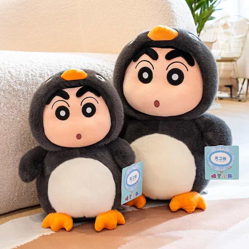 40cm Penguins Crayon Shin Chan Plush Toy Kawaii Tortoise Shin Chan Plushies Soothing Doll Cartoon Japanese Style Doll Gifts Gir