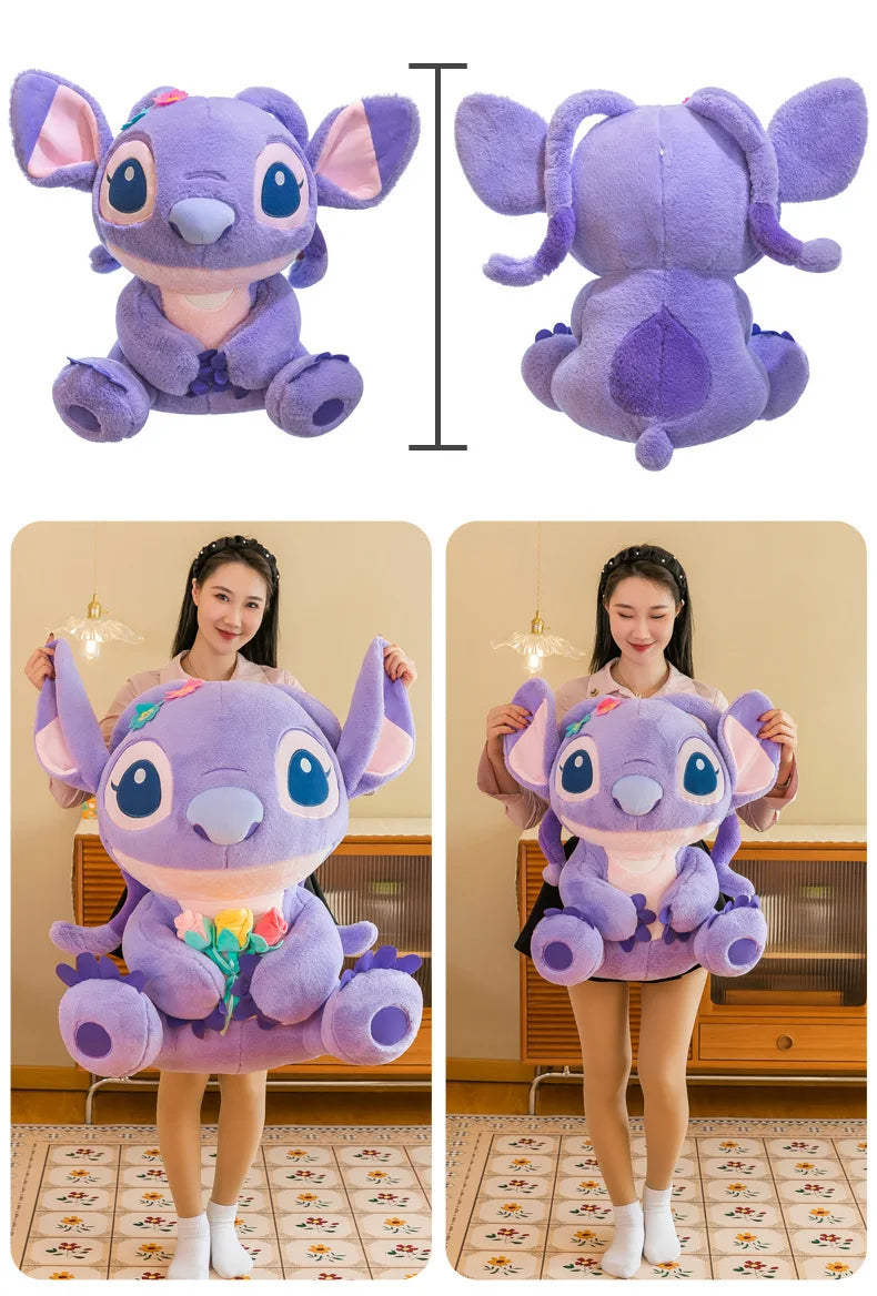 35/55/70CM Big Size Disney Stitch Cute Anime Plush Stuffed Doll Room Decoration Peluche Pillow Kawaii Plushies Ornaments Gifts