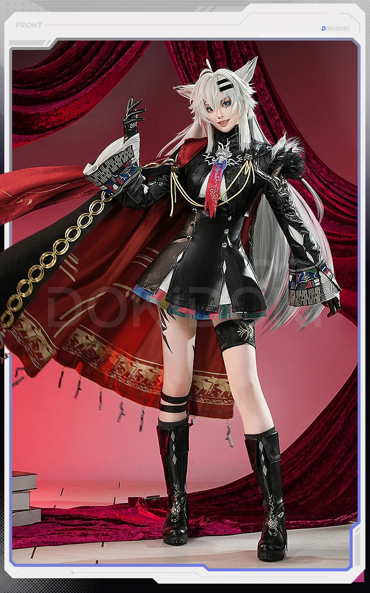 Lappland Saluzzo Cosplay Costume Game Arknights DokiDoki-SR Lappland Cosplay Wig Ears Women Halloween Costume Wig