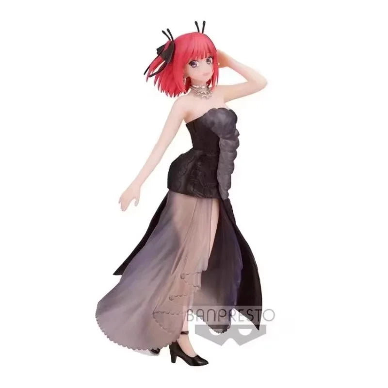 Bandai Original Banpresto The Quintessential Quintuplets Kyunties Nakano Ichika Nino Evening Dress Action Figure Model toys gift