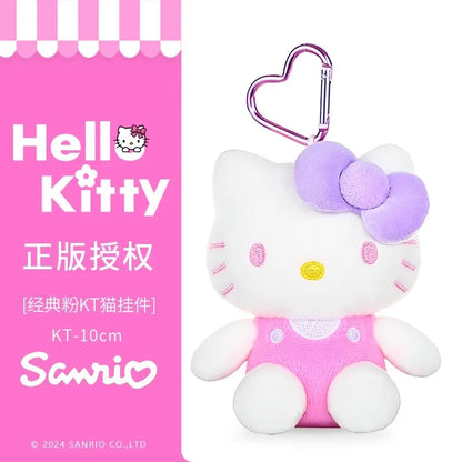 Genuine Sanrio Hello Kitty Cute Stuffed Keychain Car School bag Pendant Kids Plush Toy Keyring Plushier Strap Doll Birthday Gift