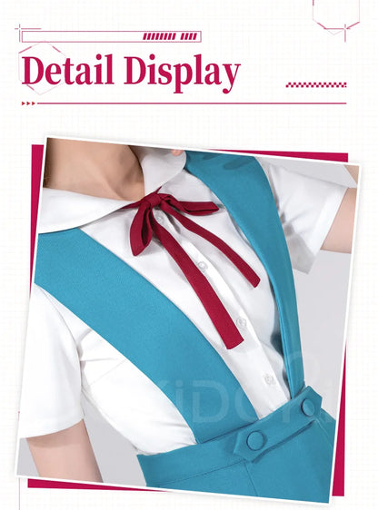 IN STOCK Reii / Asukaa Cosplay Costume DokiDoki-SR Anime Cosplay Women Asukaa Costume Socks Rei School Uniform Halloween Costume