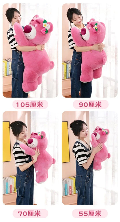 110cm Big Size Disney Lotso Leather Cartoon Anime Plush Stuffed Doll Room Kawai Plushies Pillow Ornaments Children Holiday Gifts