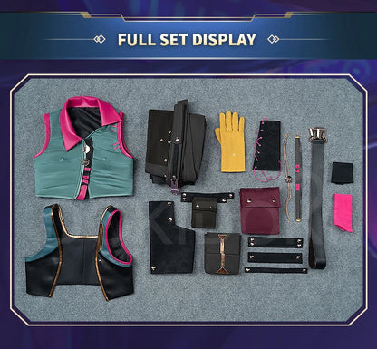 IN STOCK Jinxx Powderr Cosplay Costume Anime Cosplay【S-3XL】DokiDoki-SR Women Jinxx Powderr Vest Cosplay Plus Size