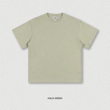 ZODF New 2025 Heavy Weight 305gsm Solid Cotton T Shirts For Men Unisex Summer Oversized Noshrink Basic T-Shirt Brand Tops HY0475