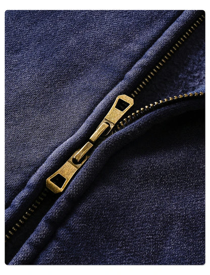 ZODF Vintage Man's Batik Washed Fleece Zipper Hoodie Unisex Winter Warm Distressed Hooded Coat Pullovers Brand Clothing HY1146