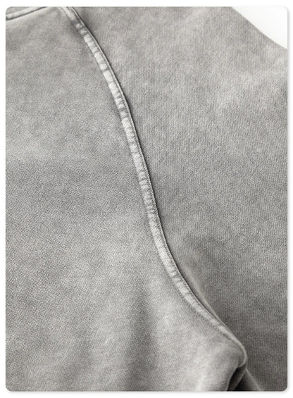 ZODF New Winter Washed Double Zipper Jackets For Men Unisex Loose Heavy Weight 450gsm Raglan Sleeve Cotton Coats HY0654