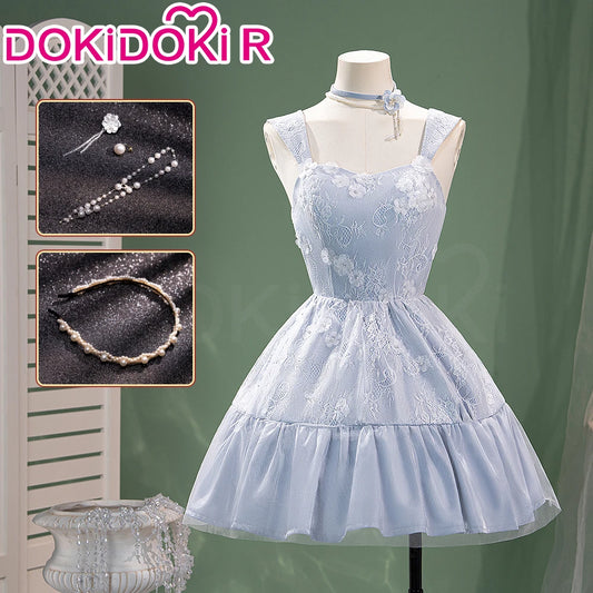Midnight Bloom Hunter MC Cosplay Game Love and Deepspace DokiDoki-R Women Blue Dress Qinche Sylus Cosplay