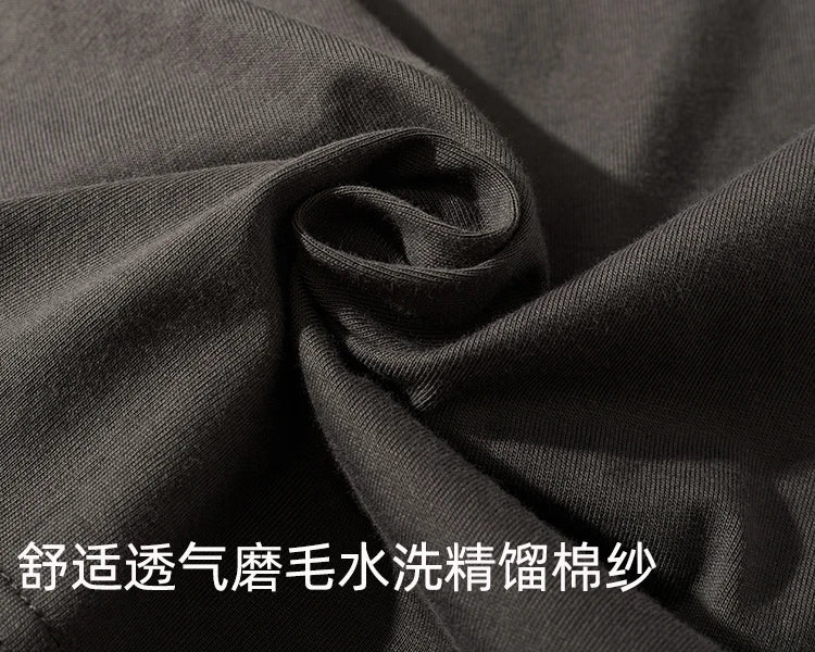 Summer New American Retro Sleeveless O-neck Soild Color T-shirt Men's Fashion 100% Cotton Washed Old Casual Sports Vest Tops