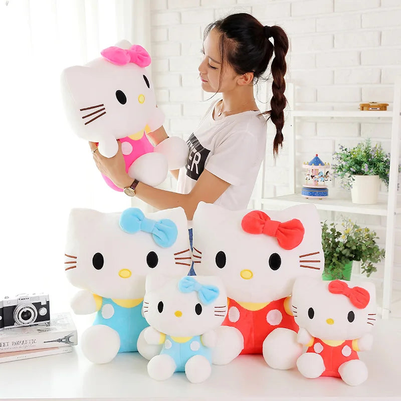 Big Size Sanrio Plush Hello Kitty Plush Hello Kitty Plushies Kawaii Hello Kitty Stuffed Dolls Animal Toy Ragdoll Home Xmas Gift